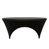 Stretch Spandex 6 ft Round Sides Open Table Covers Black