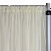 Voile Sheer Drape/Backdrop 12 ft x 116 Inches Ivory