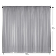Voile Sheer Drape/Backdrop 10 ft x 116 Inches Silver