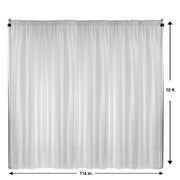 Voile Sheer Drape/Backdrop 10 ft x 116 Inches White