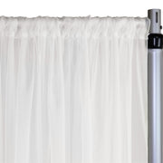 Voile Sheer Ceiling Drape/Backdrop 30 ft x 116 Inches White