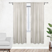 42 X 84 Inch Blackout Polyester Curtains with Rod Pocket Beige - 2 Panels - Bridal Tablecloth