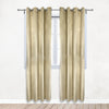 52 X 96 Inch Velvet Curtains with Grommets Beige - 2 Panels - Bridal Tablecloth
