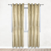52 X 96 Inch Velvet Curtains with Grommets Beige - 2 Panels - Bridal Tablecloth