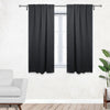 52 X 63 Inch Blackout Polyester Curtains with Rod Pocket Black - 2 Panels - Bridal Tablecloth