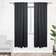 52 X 84 Inch Blackout Polyester Curtains with Rod Pocket Black - 2 Panels - Bridal Tablecloth