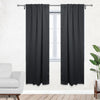 42 X 84 Inch Blackout Polyester Curtains with Rod Pocket Black - 2 Panels - Bridal Tablecloth