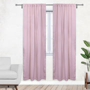 52 X 95 Inch Blackout Polyester Curtains with Rod Pocket Blush - 2 Panels - Bridal Tablecloth
