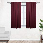 52 X 63 Inch Blackout Polyester Curtains with Rod Pocket Burgundy - 2 Panels - Bridal Tablecloth