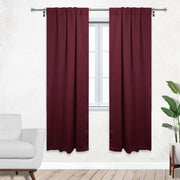 52 X 84 Inch Blackout Polyester Curtains with Rod Pocket Burgundy - 2 Panels - Bridal Tablecloth
