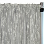 Crinkle Taffeta Drape/Backdrop 10 ft x 97 inches Dark Silver