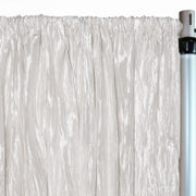 Crinkle Taffeta Drape/Backdrop 12 ft x 97 inches White