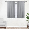 42 X 45 Inch Blackout Polyester Curtains with Rod Pocket Gray - 2 Panels - Bridal Tablecloth