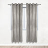 52 X 84 Inch Velvet Curtains with Grommets Gray - 2 Panels - Bridal Tablecloth