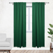 52 X 95 Inch Blackout Polyester Curtains with Rod Pocket Hunter Green - 2 Panels - Bridal Tablecloth