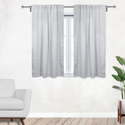 42 X 45 Inch Blackout Polyester Curtains with Rod Pocket Grayish White - 2 Panels - Bridal Tablecloth