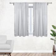 52 X 63 Inch Blackout Polyester Curtains with Rod Pocket Grayish White - 2 Panels - Bridal Tablecloth