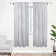 42 X 84 Inch Blackout Polyester Curtains with Rod Pocket Grayish White - 2 Panels - Bridal Tablecloth
