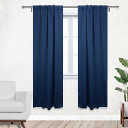 42 X 84 Inch Blackout Polyester Curtains with Rod Pocket Navy Blue - 2 Panels - Bridal Tablecloth