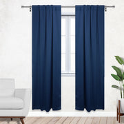 52 X 95 Inch Blackout Polyester Curtains with Rod Pocket Navy Blue - 2 Panels - Bridal Tablecloth
