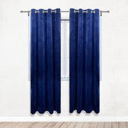 52 X 84 Inch Velvet Curtains with Grommets Navy Blue - 2 Panels - Bridal Tablecloth