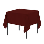 90 x 90 Inch Square Polyester Tablecloth Burgundy - Bridal Tablecloth