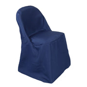 Polyester Folding Chair Cover Navy Blue