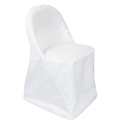 Polyester Folding Chair Cover White