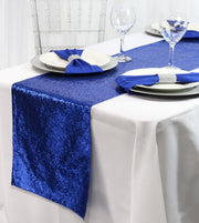 Glitz Sequin Table Runner Royal Blue