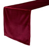 14 x 108 Inch Royal Velvet Table Runner Burgundy - Bridal Tablecloth