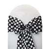Satin Sashes Black and White Polka Dots (Pack of 10)