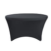 Stretch Spandex 4 ft Round Table Cover Black - Bridal Tablecloth