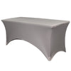 Stretch Spandex 6 Ft Rectangular Table Cover Gray - Bridal Tablecloth
