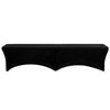 Stretch Spandex 6 ft. Lifetime Folding Bench Cover Black - Bridal Tablecloth