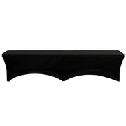 Stretch Spandex 6 ft. Lifetime Folding Bench Cover Black