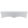 Stretch Spandex 6 ft. Lifetime Folding Bench Cover White - Bridal Tablecloth