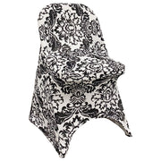 Stretch Spandex Folding Chair Cover Damask - Bridal Tablecloth