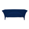Stretch Spandex 6 Ft Open Back Rectangular Table Cover Navy Blue