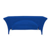 Stretch Spandex 6 Ft Open Back Rectangular Table Cover Royal Blue