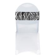 Spandex Chair Bands Black and White Zebra (Pack of 10)