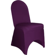 Spandex Banquet Chair Cover Eggplant - Bridal Tablecloth