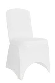 Square Top Spandex Banquet Chair Cover White