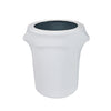 32 Gallon Spandex Trash Can/Waste Container Cover White