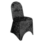 Velvet Spandex Banquet Chair Cover Black