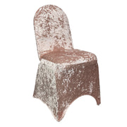  Velvet Spandex Banquet Chair Cover Blush
