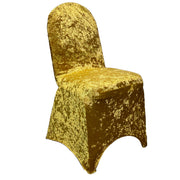 Velvet Spandex Banquet Chair Cover Gold