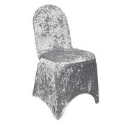  Velvet Spandex Banquet Chair Cover Gray