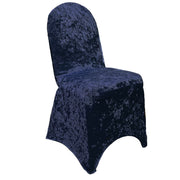 Velvet Spandex Banquet Chair Cover Navy Blue
