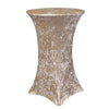 30 Inch Highboy Cocktail Round Table Cover Champagne
