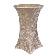 30 Inch Highboy Cocktail Round Table Cover Champagne